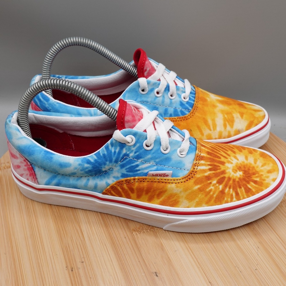 Vans Tie Dye Off the Wall Juniors 6.5 Classic Shoes Sneakers Blue Red  508731‎ - Picture 4 of 10